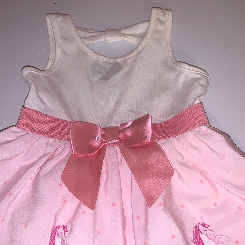 2T toddler baby girl summer spring every day dress pink unicorn white too cute